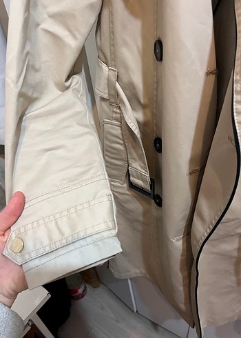 Kadın Bej Midi Trençkot - Görsel 5