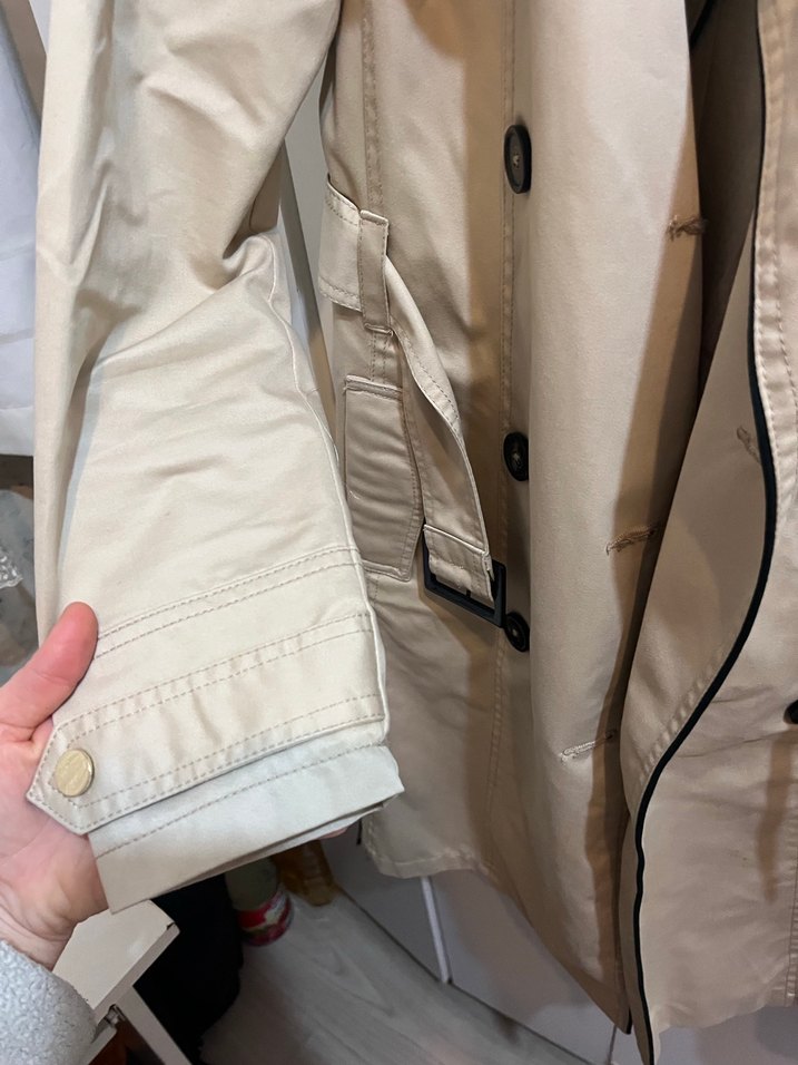 Kadın Bej Midi Trençkot - Görsel 5