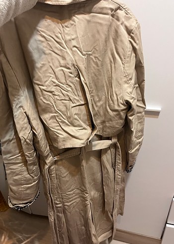 Bej Midi Kemerli Kadın Trençkot - Görsel 5