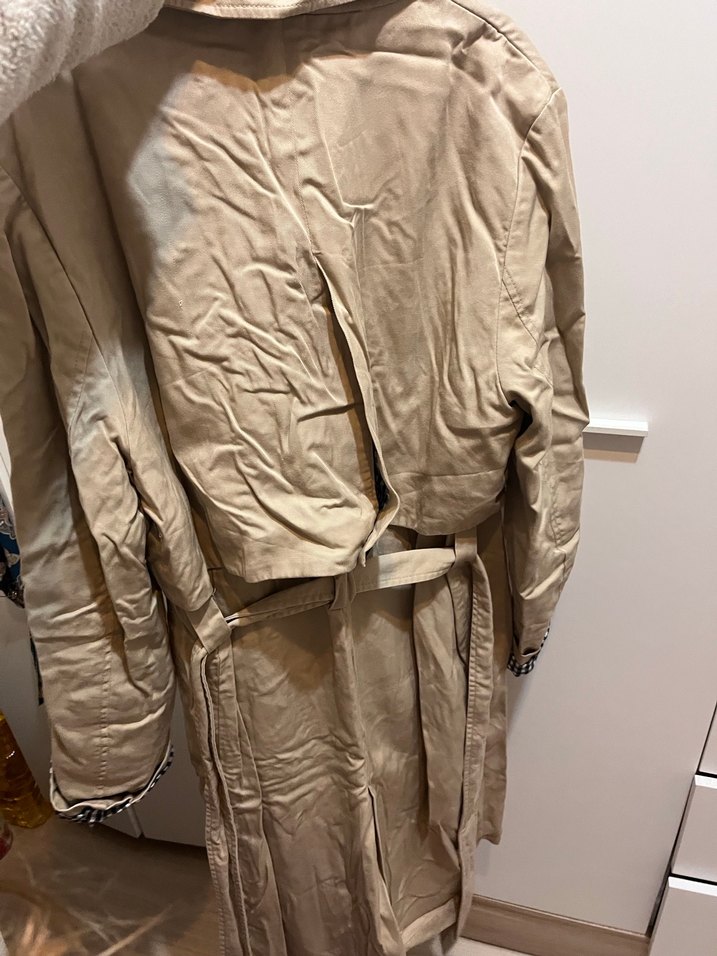 Bej Midi Kemerli Kadın Trençkot - Görsel 5