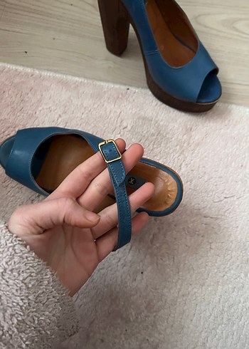 Mavi Kadın Platform Topuklu Sandalet - Görsel 4