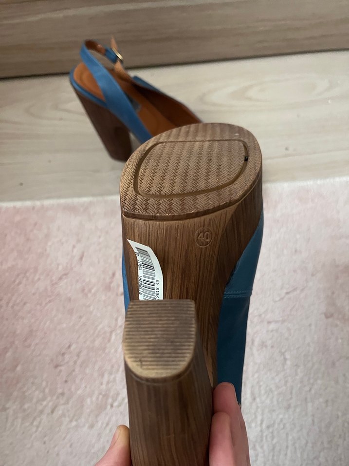 Mavi Kadın Platform Topuklu Sandalet - Görsel 3