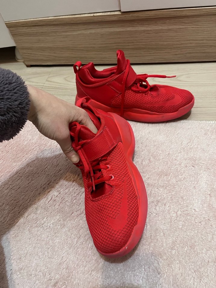 Kırmızı Kadın Spor Ayakkabı Velcro Detaylı - Görsel 2