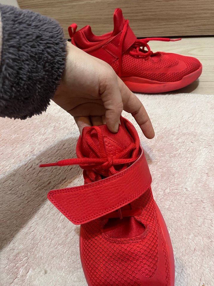 Kırmızı Kadın Spor Ayakkabı Velcro Detaylı - Görsel 5