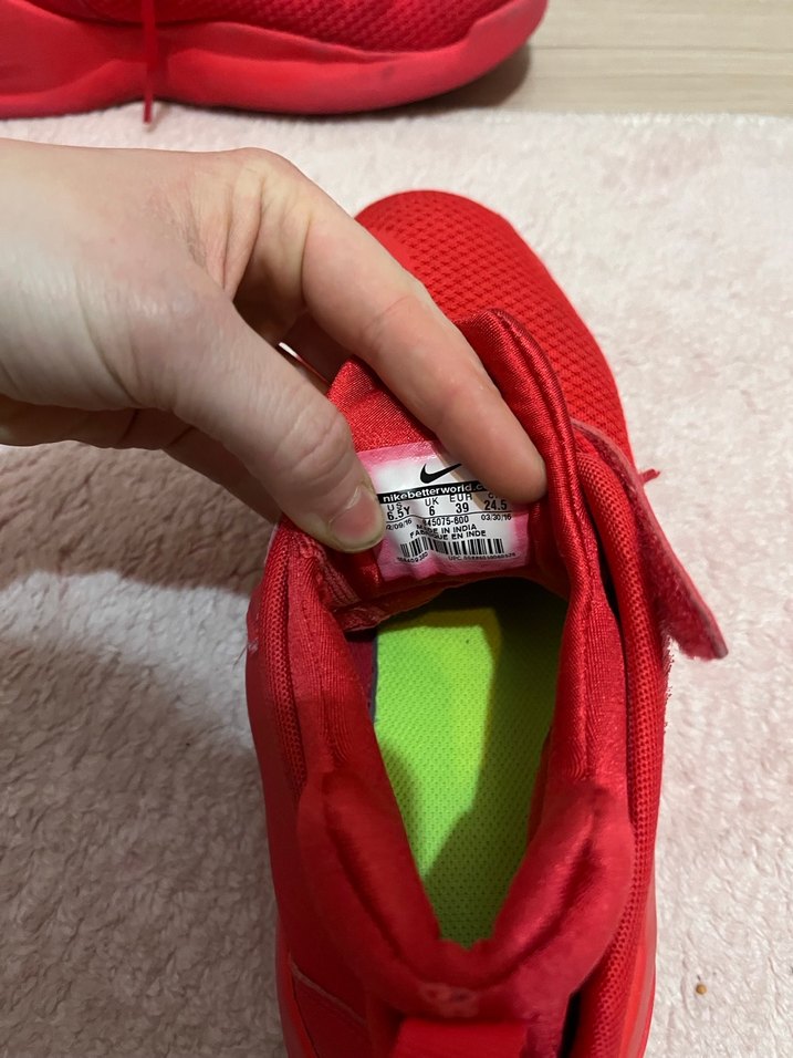 Kırmızı Kadın Spor Ayakkabı Velcro Detaylı - Görsel 4