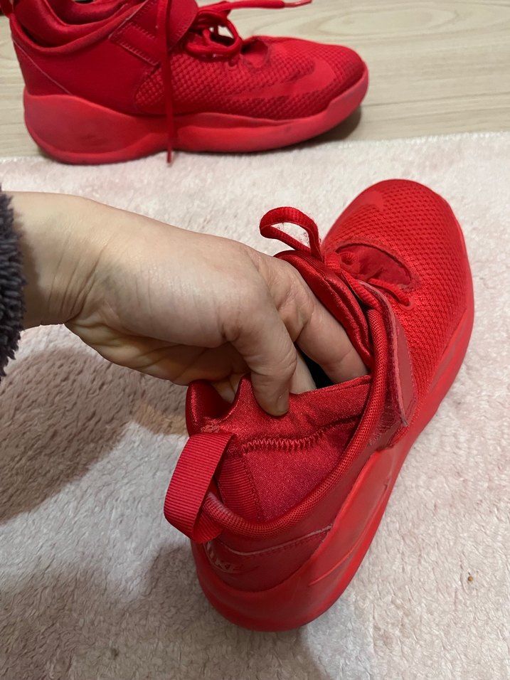 Kırmızı Kadın Spor Ayakkabı Velcro Detaylı - Görsel 3