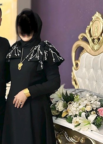 s Beden siyah Renk ÖZEL TASARIM ABİYE