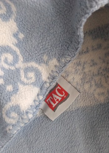 Mavi Baskılı Gri Yatak Örtüsü - Görsel 4