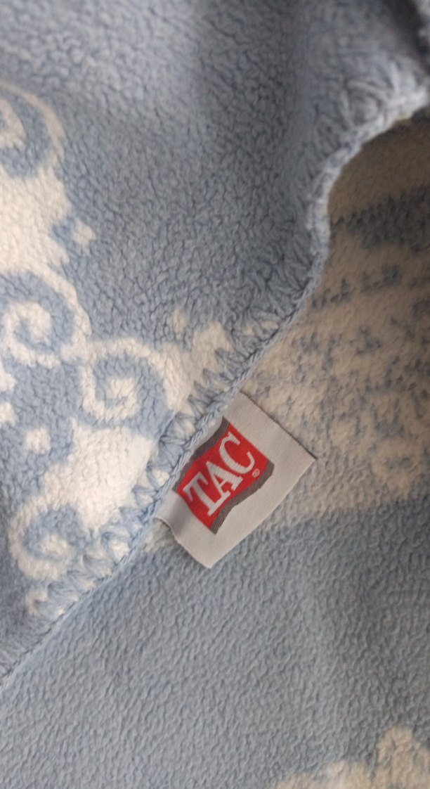 Mavi Baskılı Gri Yatak Örtüsü - Görsel 4