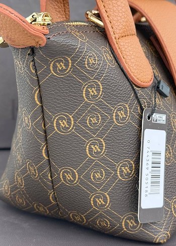 Vakko Kahverengi Deri Monogramlı Kadın Çanta