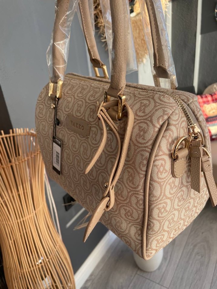 Bej Desenli Kadın Omuz Çantası - Görsel 2