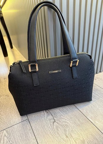 Klasik Siyah Deri Kadın Çanta - Görsel 2