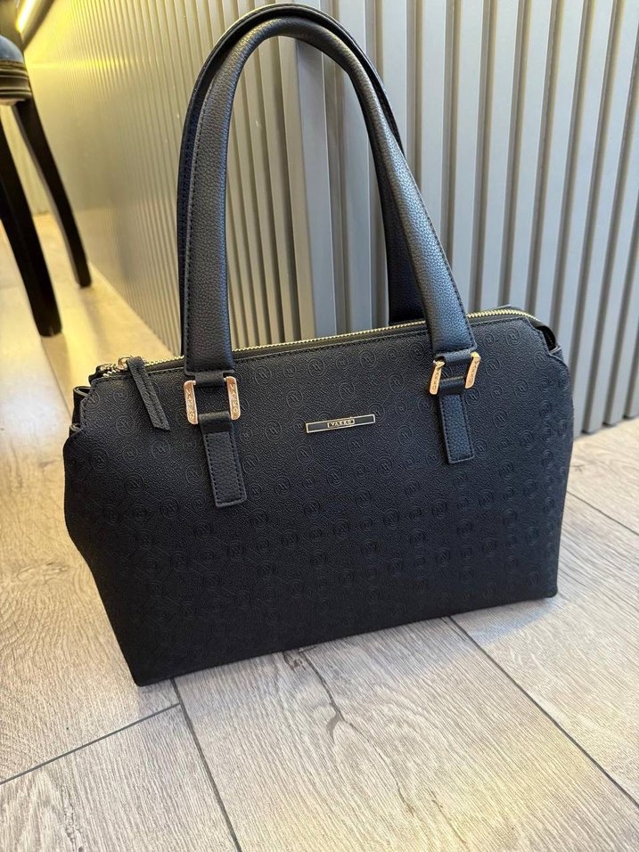 Klasik Siyah Deri Kadın Çanta - Görsel 2