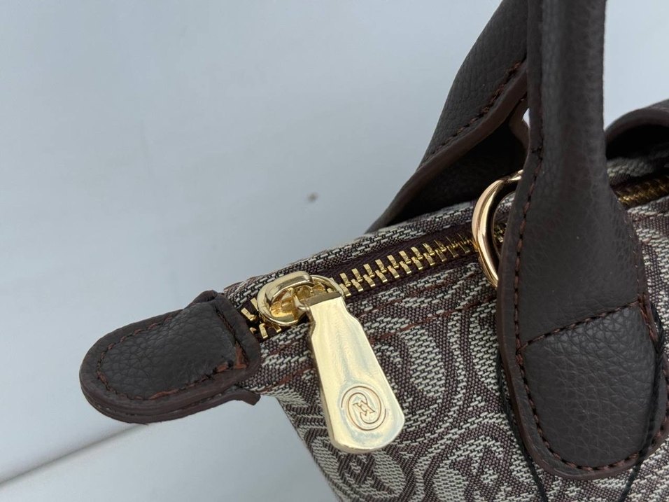 Kahverengi Baskılı Deri Kadın Çanta - Görsel 3