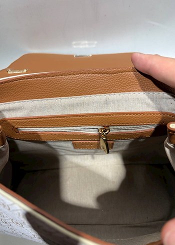 Klasik Beyaz Deri Kadın Çanta - Görsel 5