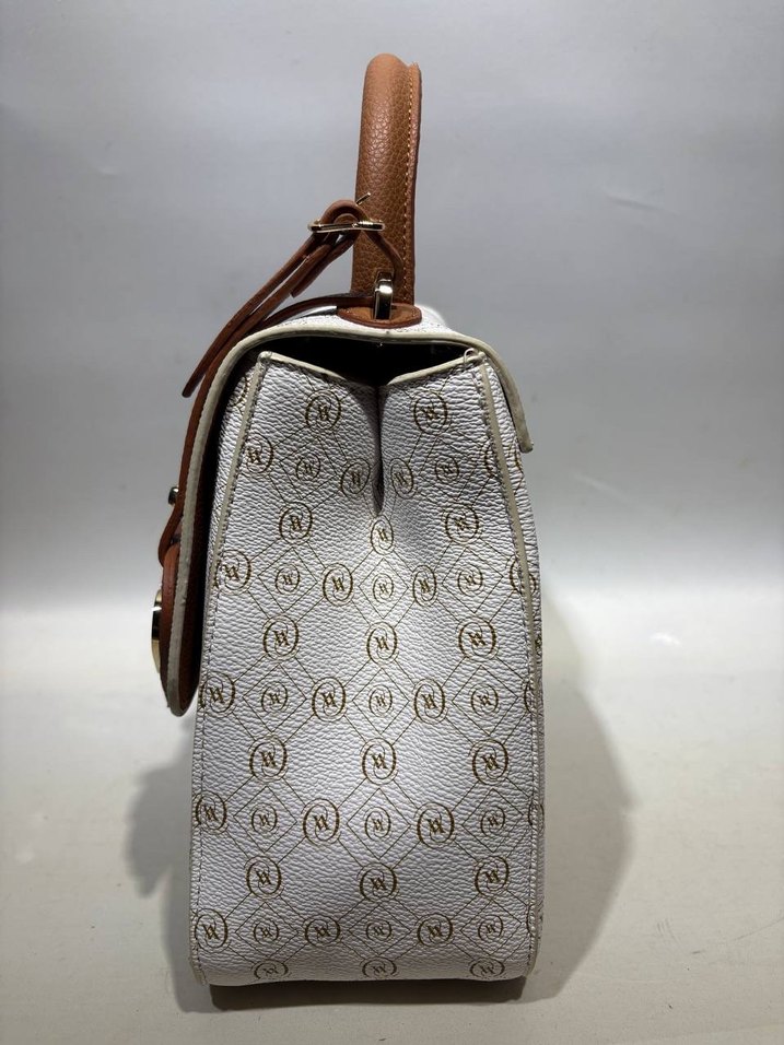 Klasik Beyaz Deri Kadın Çanta - Görsel 3