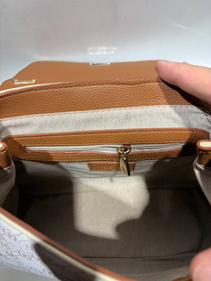 Klasik Beyaz Deri Kadın Çanta - Görsel 5