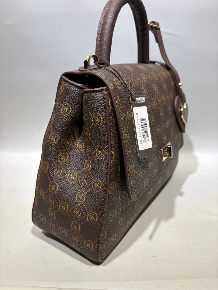 Kahverengi Deri Kadın Çanta - Görsel 3