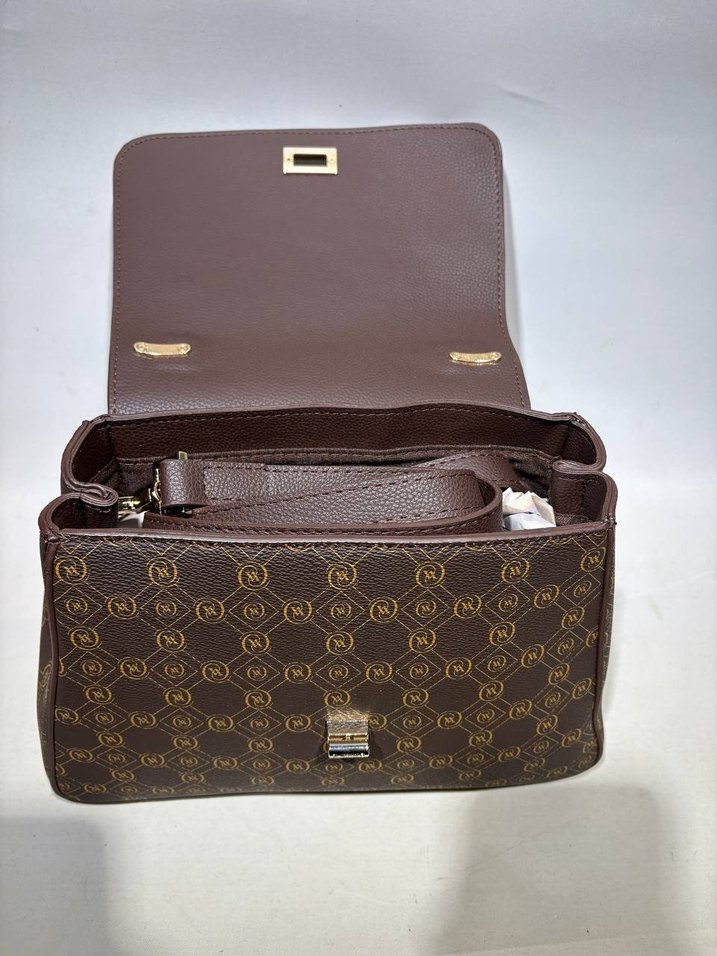 Kahverengi Deri Kadın Çanta - Görsel 5