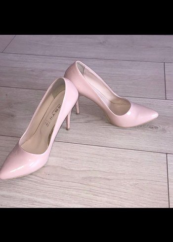 39 Beden Pembe Modern Klasik Stiletto Topuklu Kadın Ayakkabı 39 numara