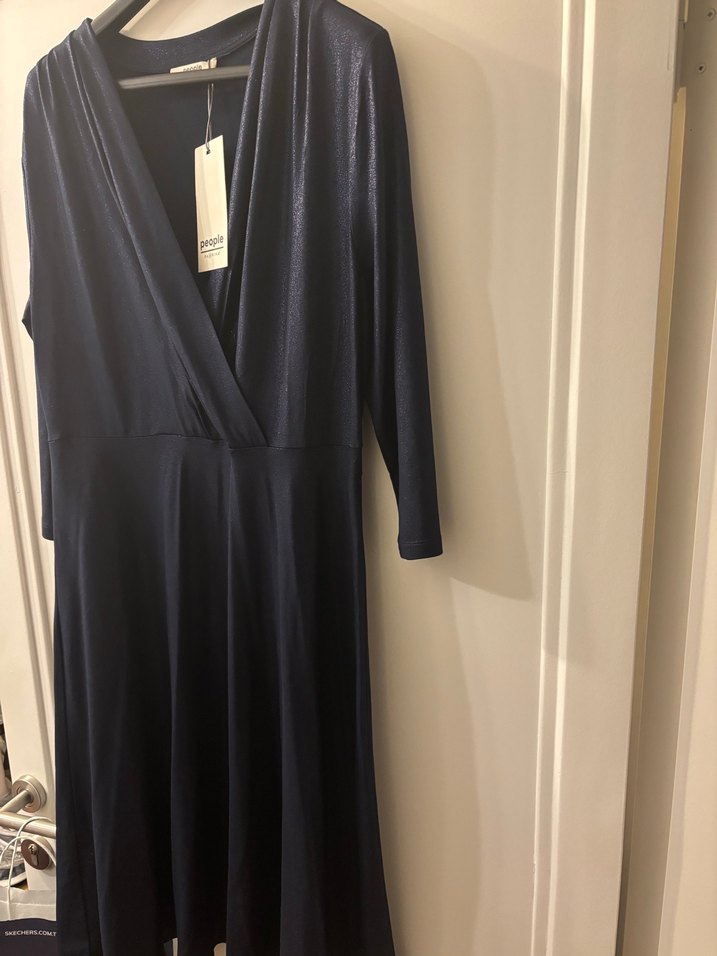 Siyah Midi Kadın Robası - People Fabrika - Görsel 2