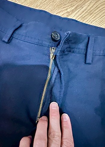 Lacivert Düğmeli Erkek Pantolon - Görsel 4