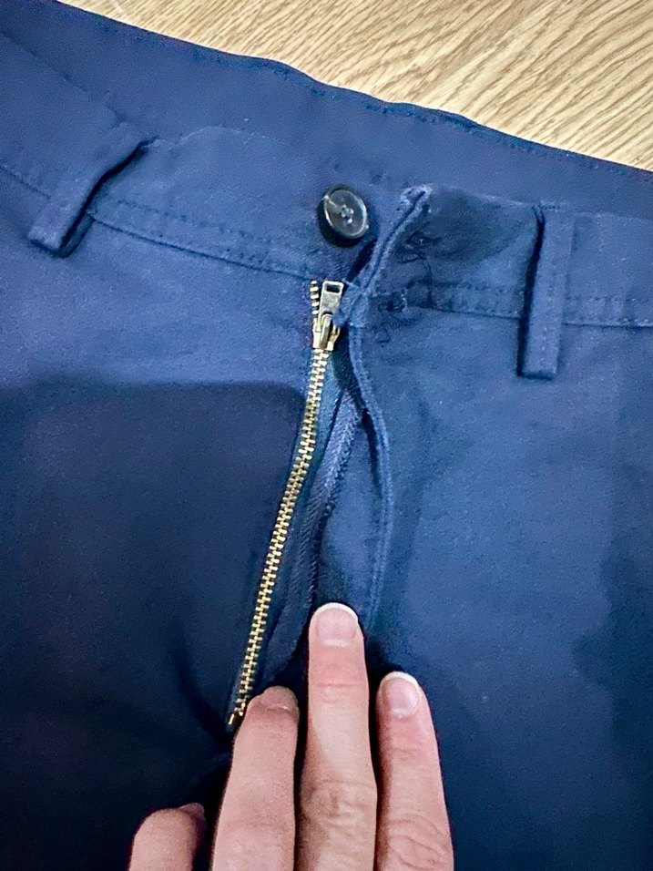 Lacivert Düğmeli Erkek Pantolon - Görsel 4