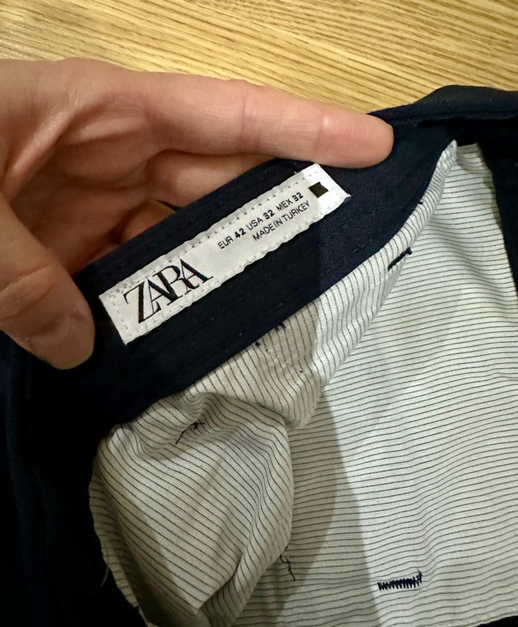 Lacivert Düğmeli Erkek Pantolon - Görsel 5