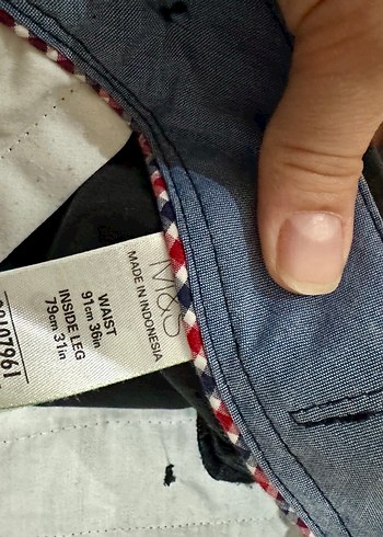 Düğmeli Erkek Mavi Rahat Kesim Pantolon - Görsel 5