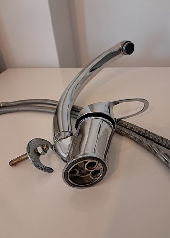 Gri Beyaz mutfak banyo wc Musluğu - Görsel 3