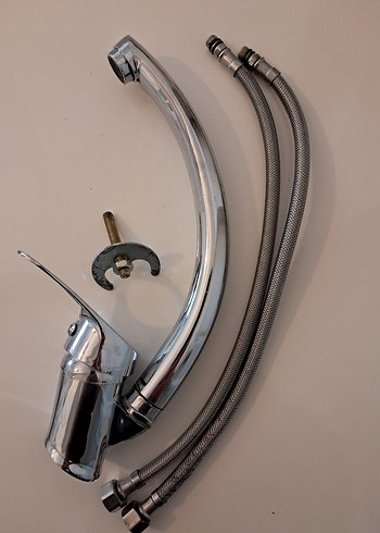 Gri Beyaz mutfak banyo wc Musluğu - Görsel 5