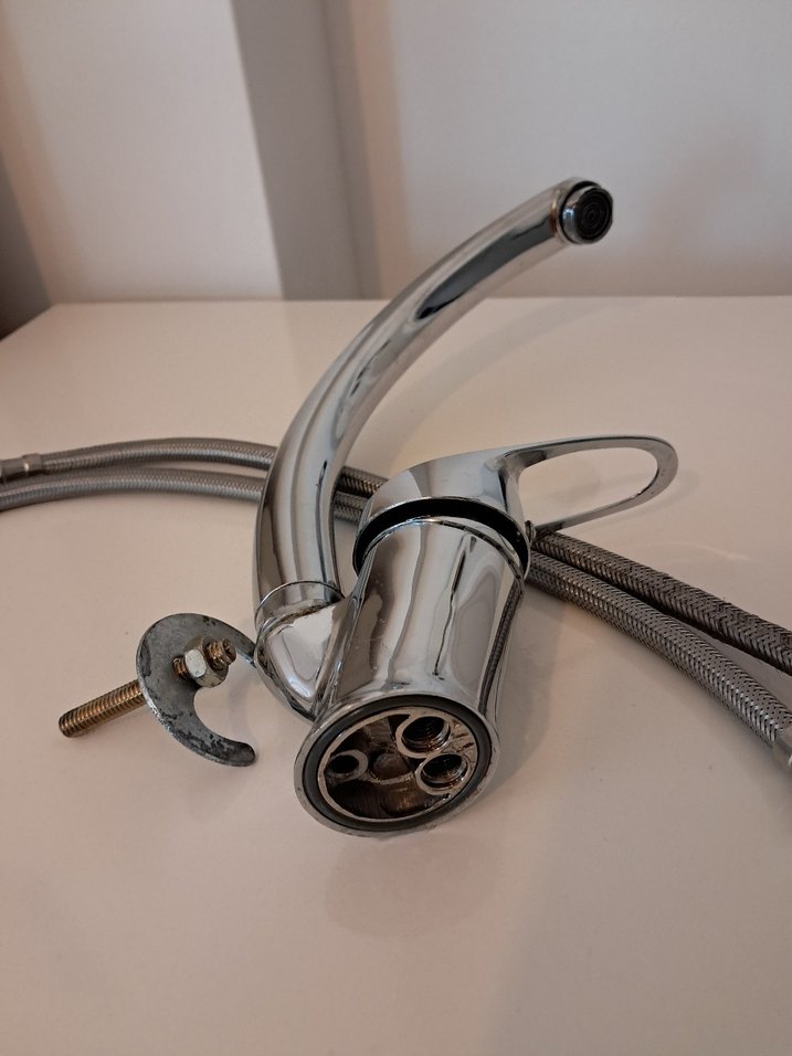 Gri Beyaz mutfak banyo wc Musluğu - Görsel 3