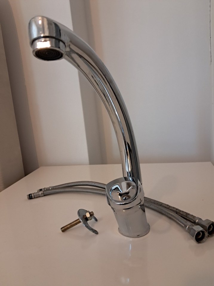 Gri Beyaz mutfak banyo wc Musluğu - Görsel 2