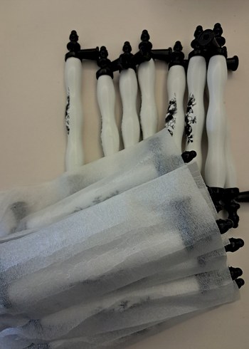 ARİON 128 mm SİYAH GÜL POLİMER LÜKS KULP 16 adet. - Görsel 3