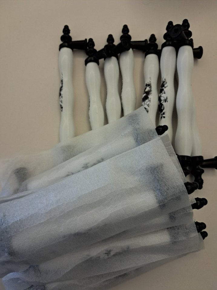 ARİON 128 mm SİYAH GÜL POLİMER LÜKS KULP 16 adet. - Görsel 3