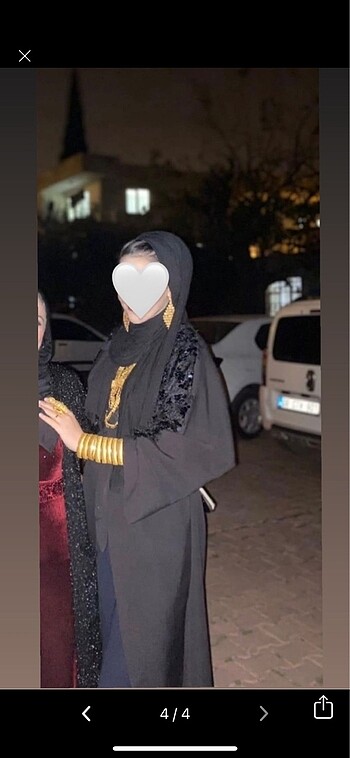 Pullu şık abaya