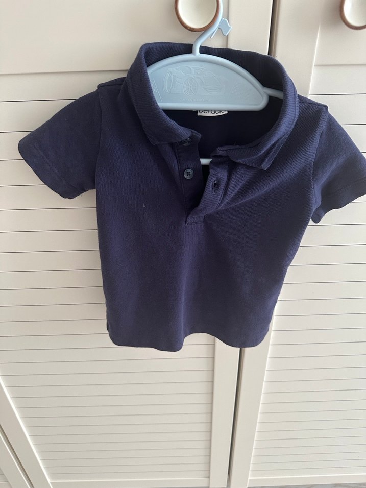 Lacivert Erkek Çocuk Kısa Kollu Polo Tişört - Görsel 2