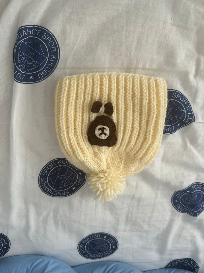 Bej Erkek Çocuk Örgü Hırka - Görsel 3