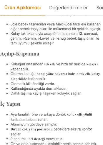 Joie Siyah Bebek Arabası - Görsel 8