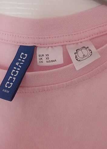 xs Beden pembe Renk H&M XS Beden Pamuklu Pijama Üstü