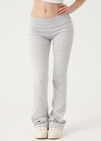 Gri Düşük Bel Eşofman Altı - Görsel 2