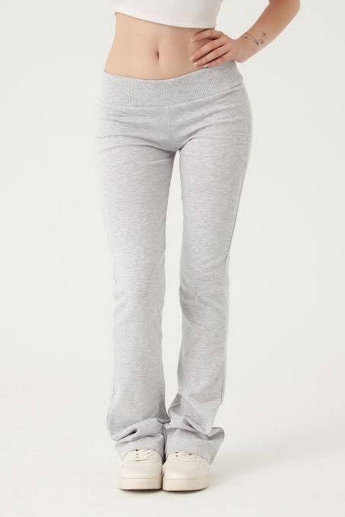 Gri Düşük Bel Eşofman Altı - Görsel 2