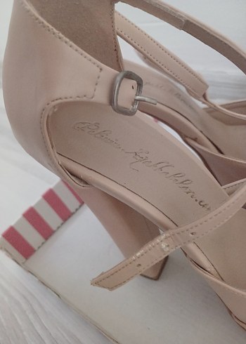 Pelin'in Ayakkabıları Bej Platform Topuklu Ayakkabı - Görsel 7