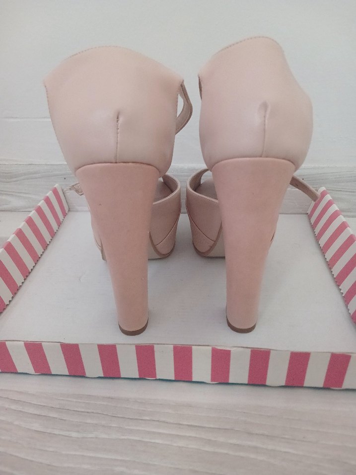 Pelin'in Ayakkabıları Bej Platform Topuklu Ayakkabı - Görsel 2