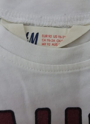 18-24 Ay Beden beyaz Renk H@M tişört ve Mamma Ramma şort