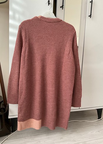 Pembe Triko Midi Kadın Kazak - Görsel 2