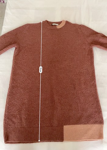 Pembe Triko Midi Kadın Kazak - Görsel 3