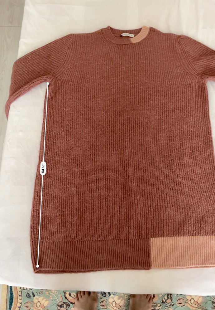 Pembe Triko Midi Kadın Kazak - Görsel 4