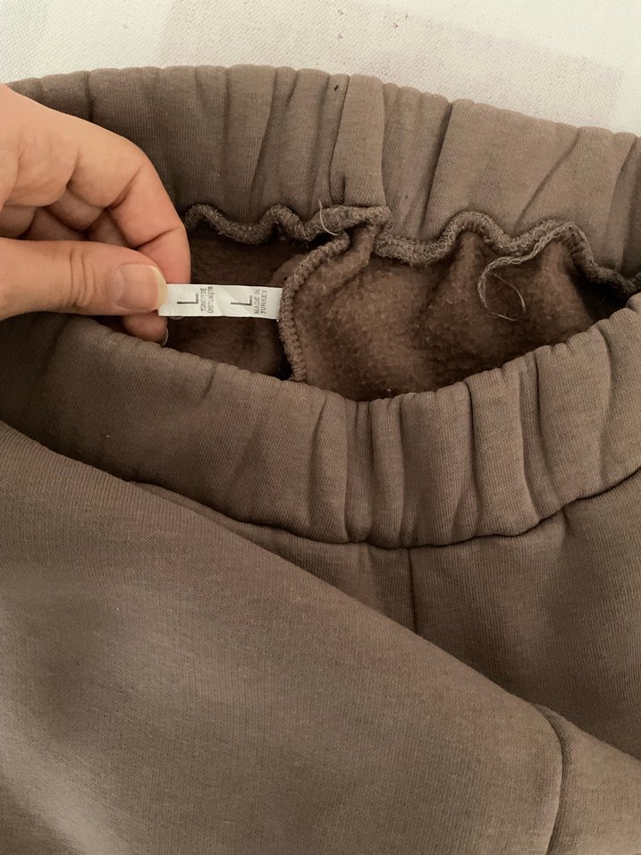 Kadın Bej Rahat Kesim Eşofman Altı - Görsel 3