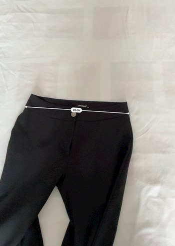 Düğmeli Siyah Kadın Kumaş Pantolon - Görsel 6